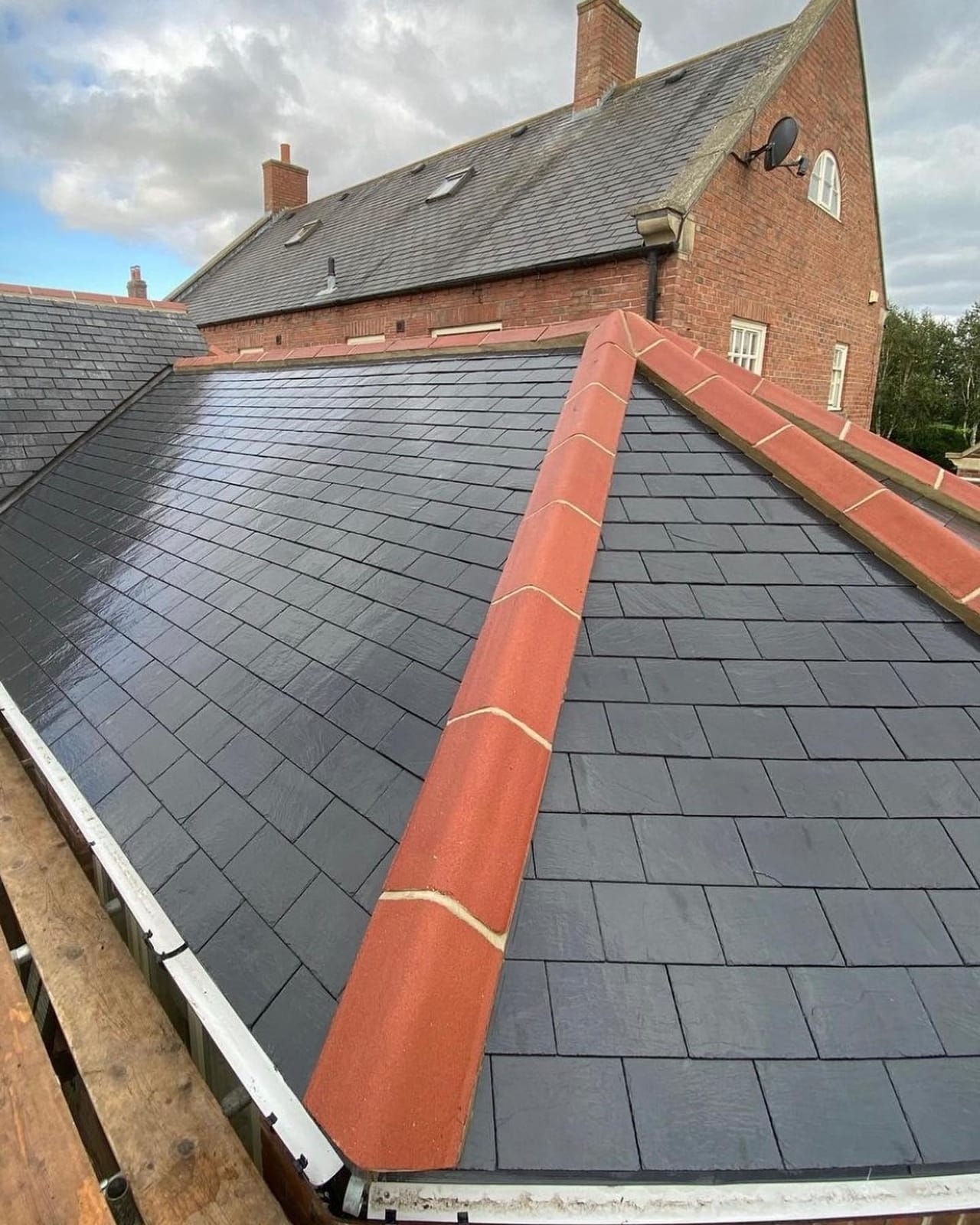 A completed roofing and building project by J P Building Services
