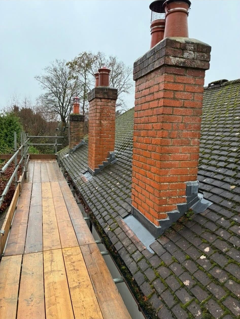 A completed roofing and building project by J P Building Services