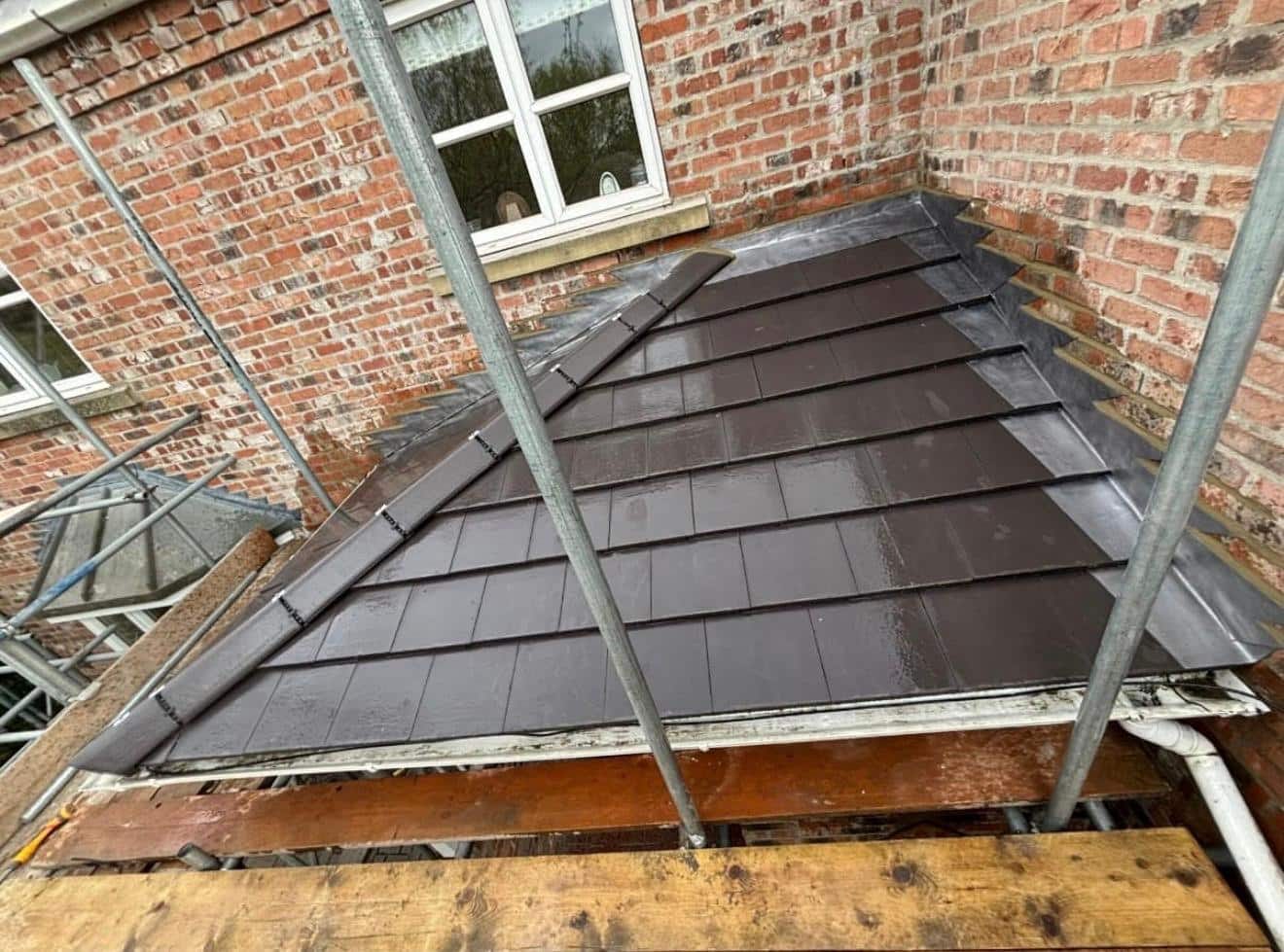 A completed roofing and building project by J P Building Services