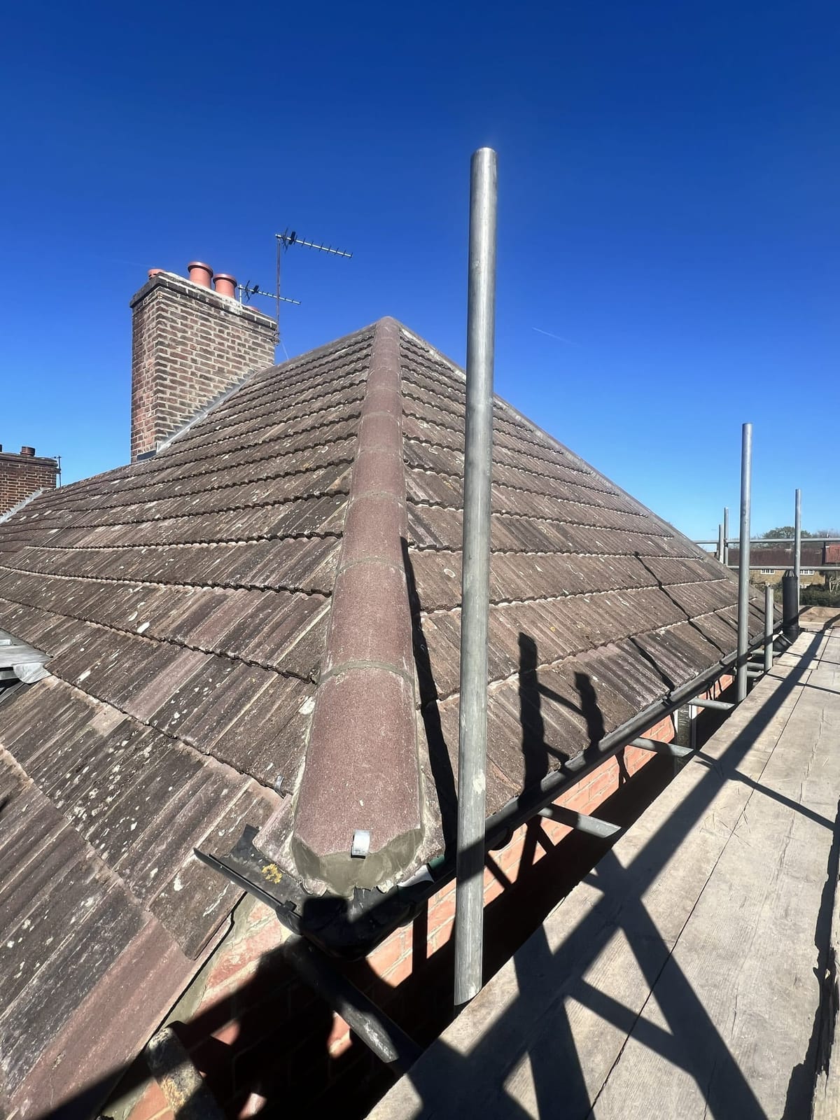 A completed roofing and building project by J P Building Services