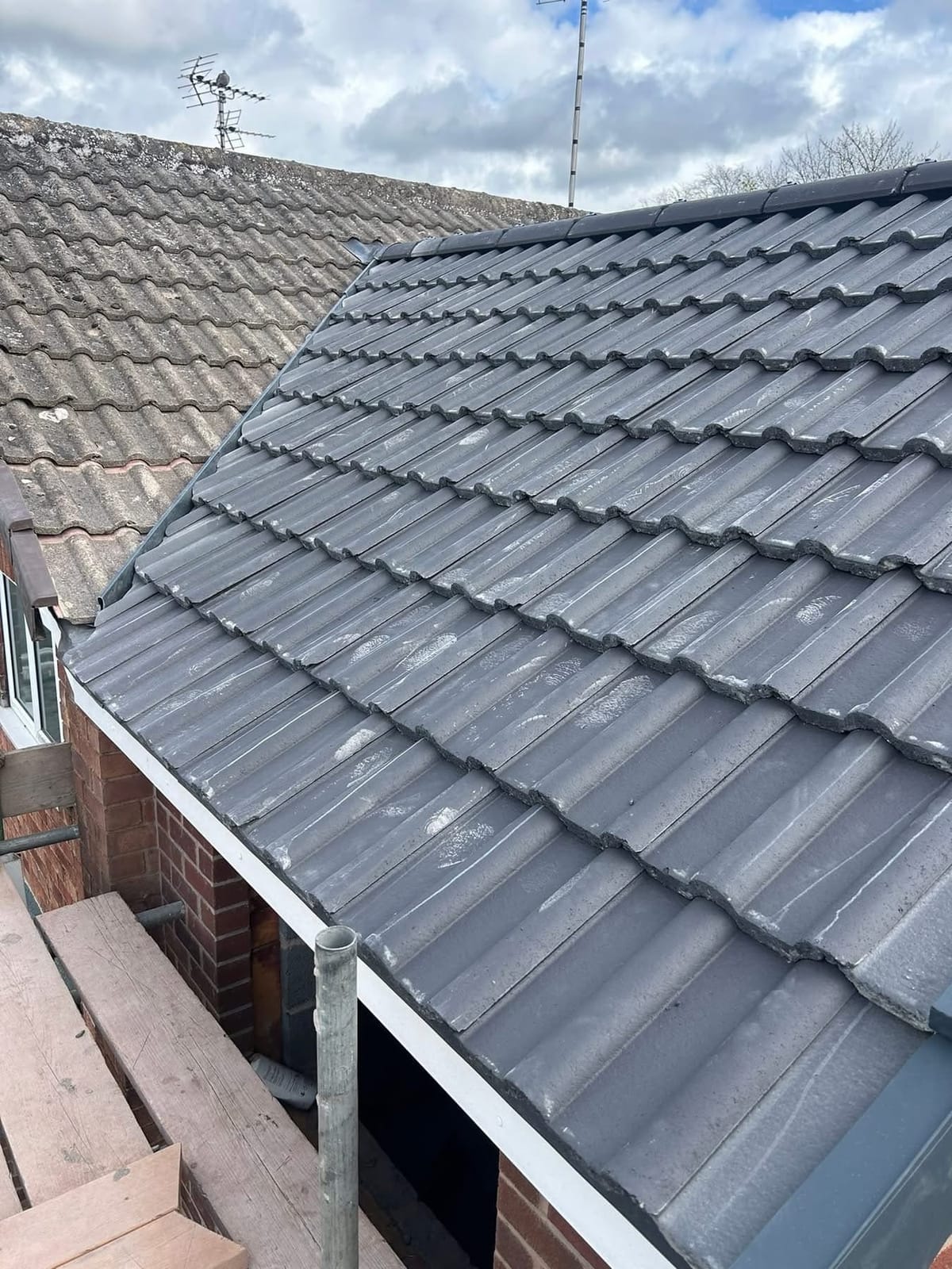 A completed roofing and building project by J P Building Services