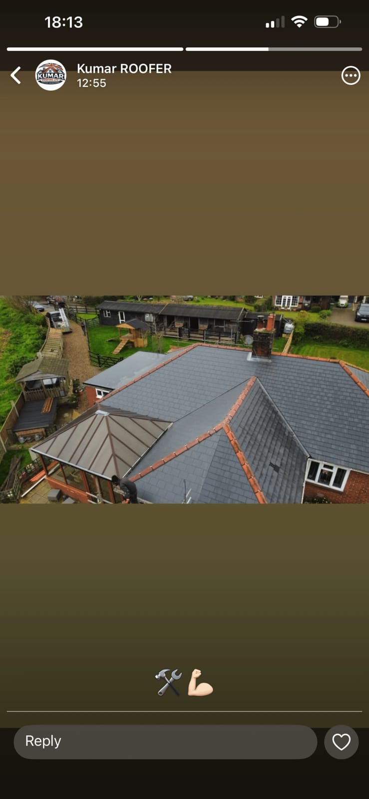 A completed roofing and building project by J P Building Services