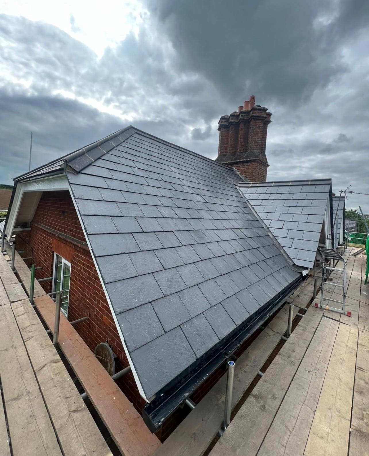 A completed roofing and building project by J P Building Services