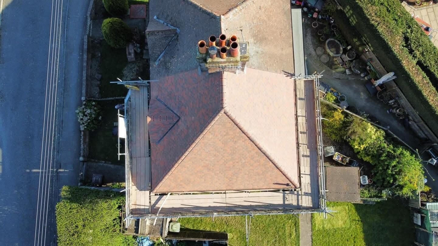 A completed roofing and building project by J P Building Services