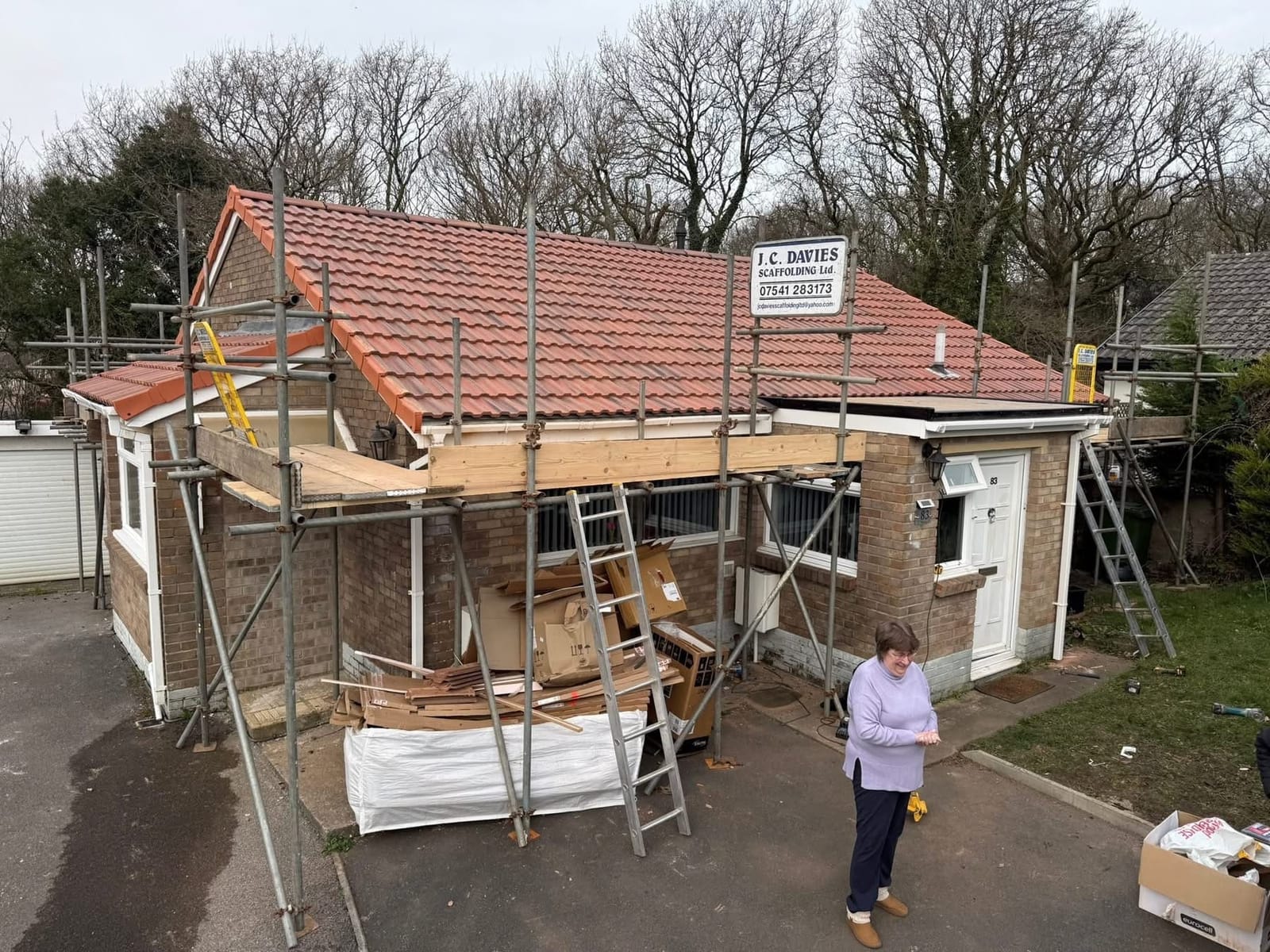A completed roofing and building project by J P Building Services
