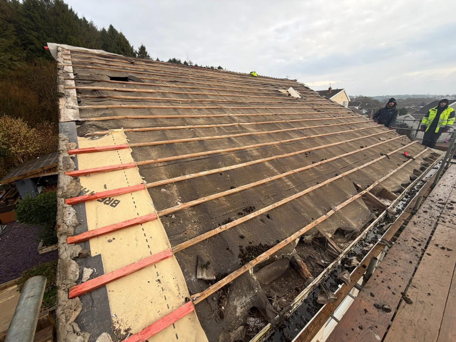 A completed roofing and building project by J P Building Services