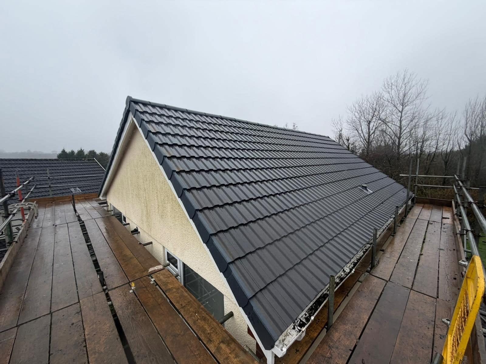 A completed roofing and building project by J P Building Services
