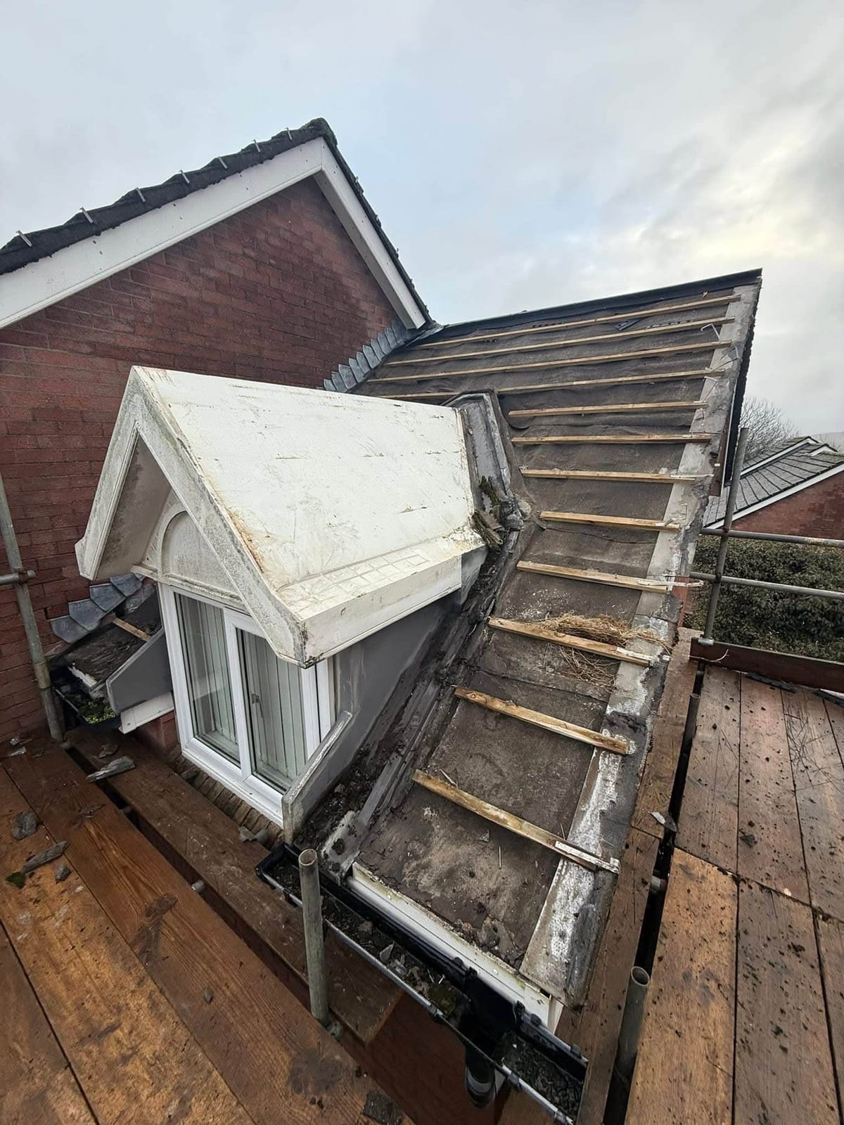 A completed roofing and building project by J P Building Services