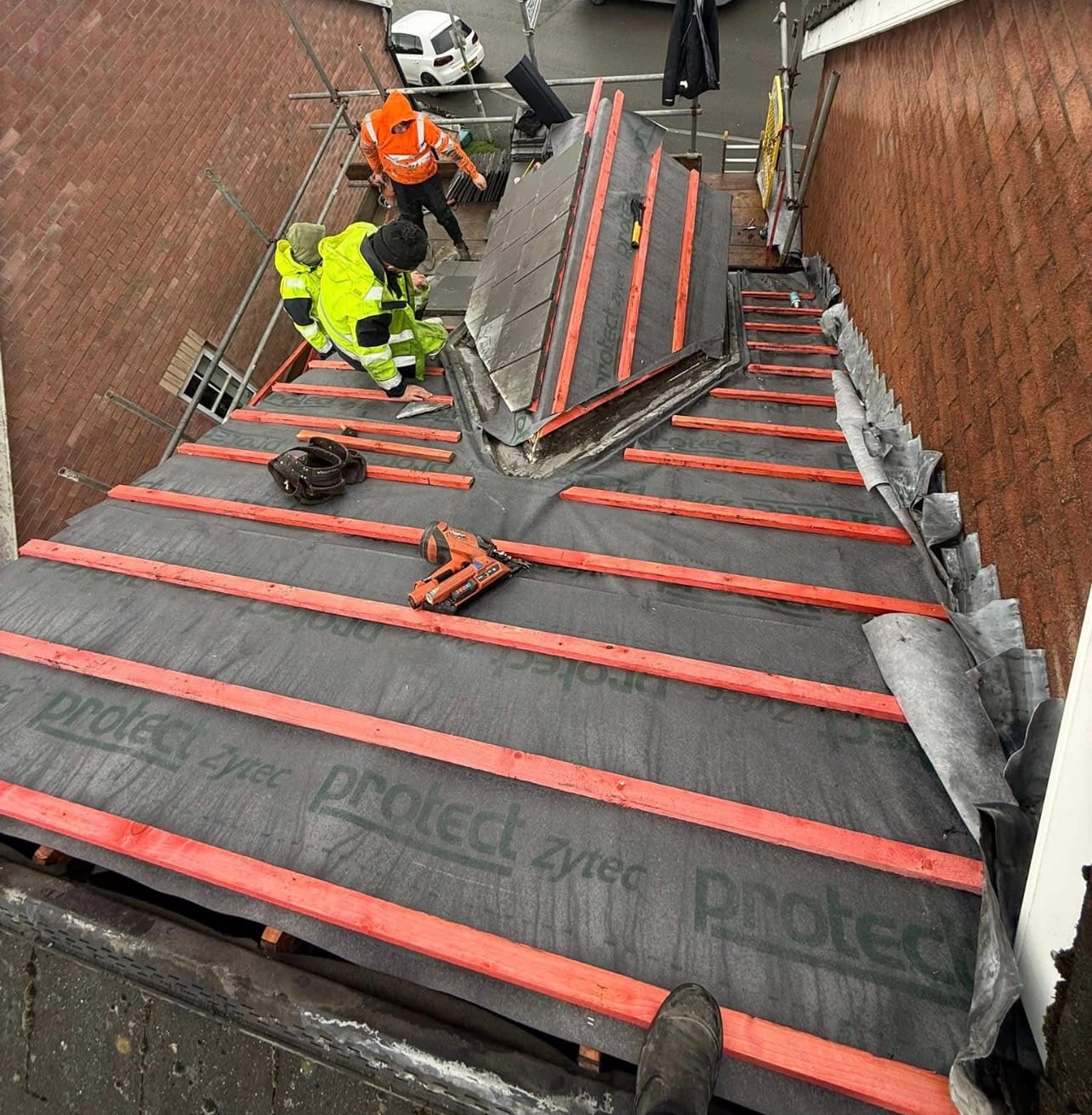 A completed roofing and building project by J P Building Services