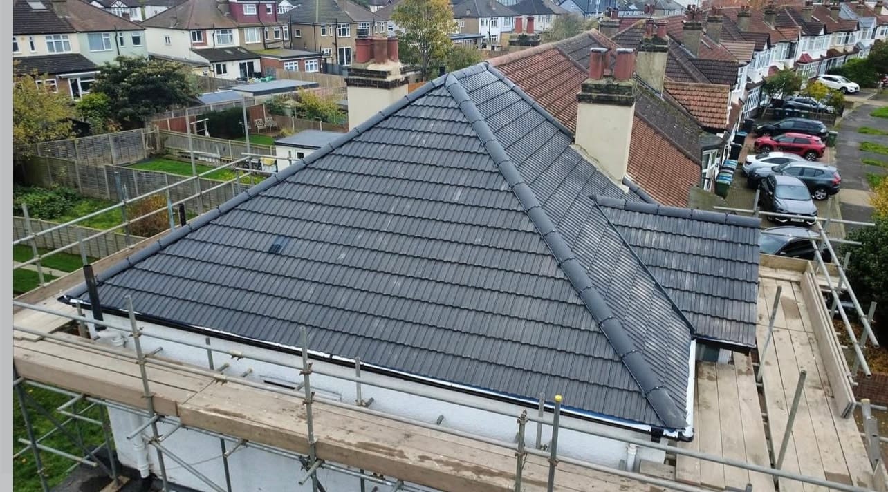 A completed roofing and building project by J P Building Services