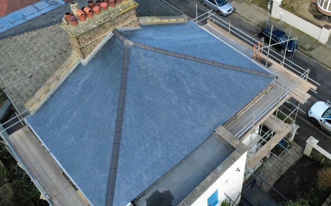 A completed roofing and building project by J P Building Services