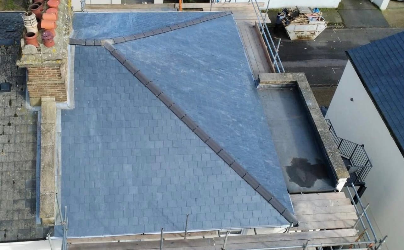 A completed roofing and building project by J P Building Services