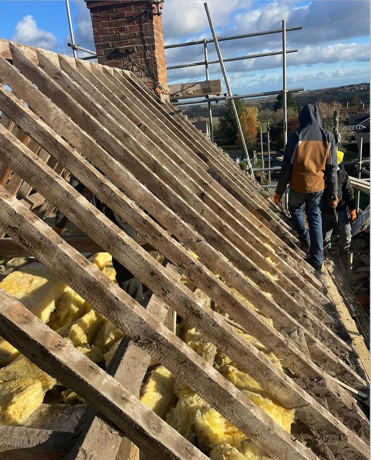 A completed roofing and building project by J P Building Services