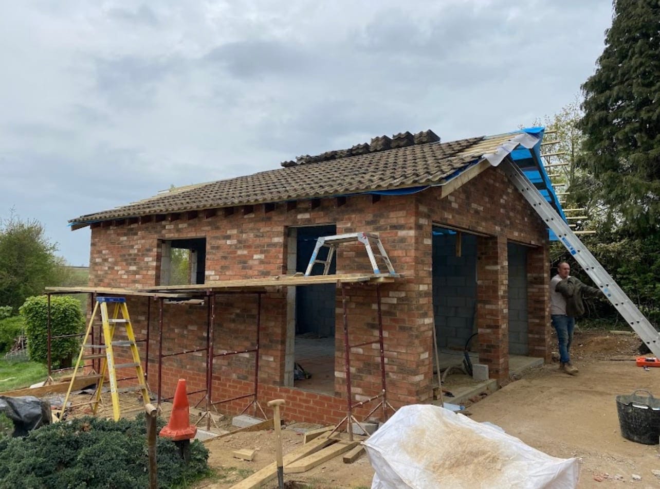 A completed roofing and building project by J P Building Services