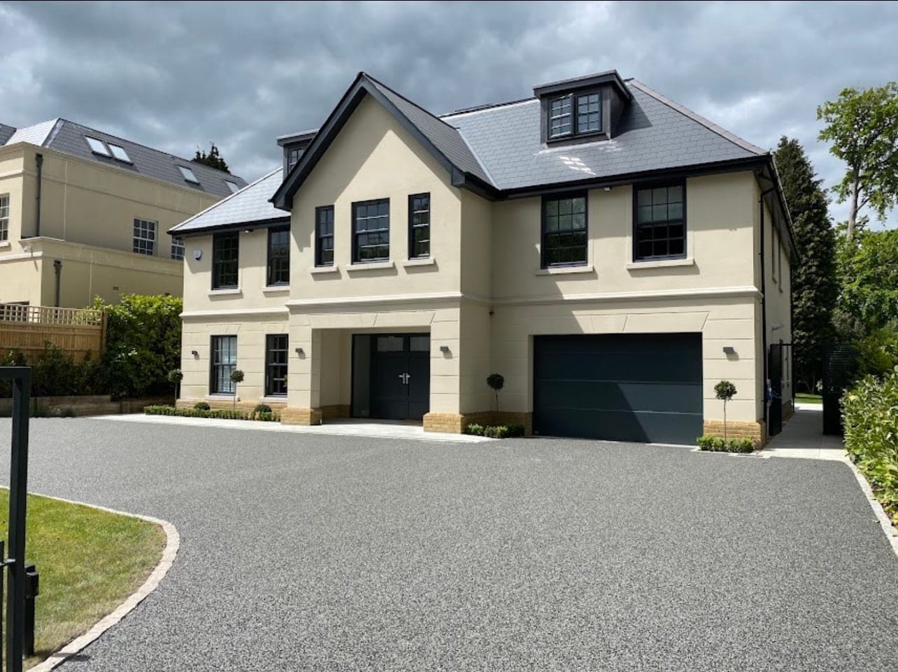 A completed landscaping project by J P Building Services