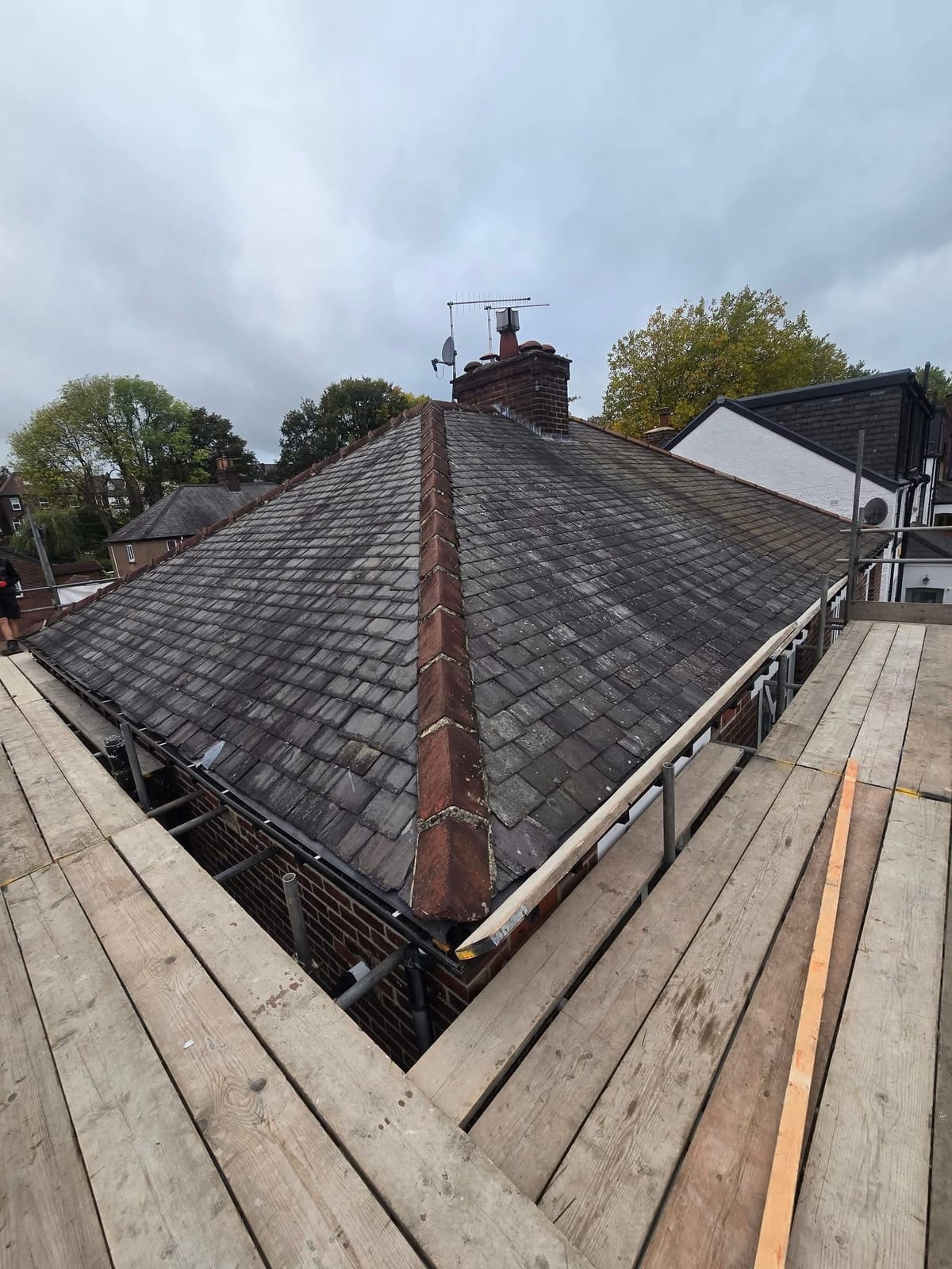 A completed roofing and building project by J P Building Services