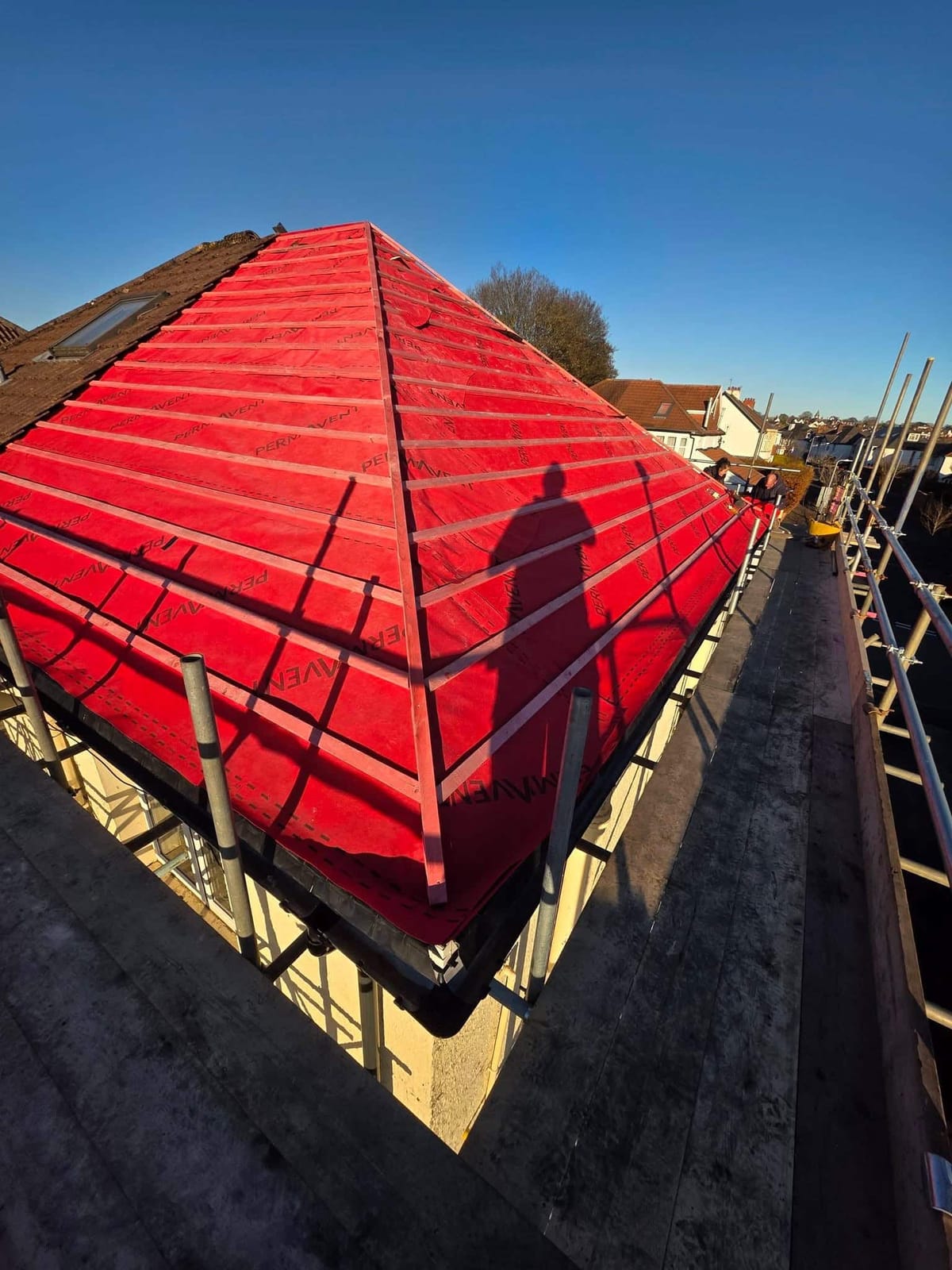 A completed roofing and building project by J P Building Services