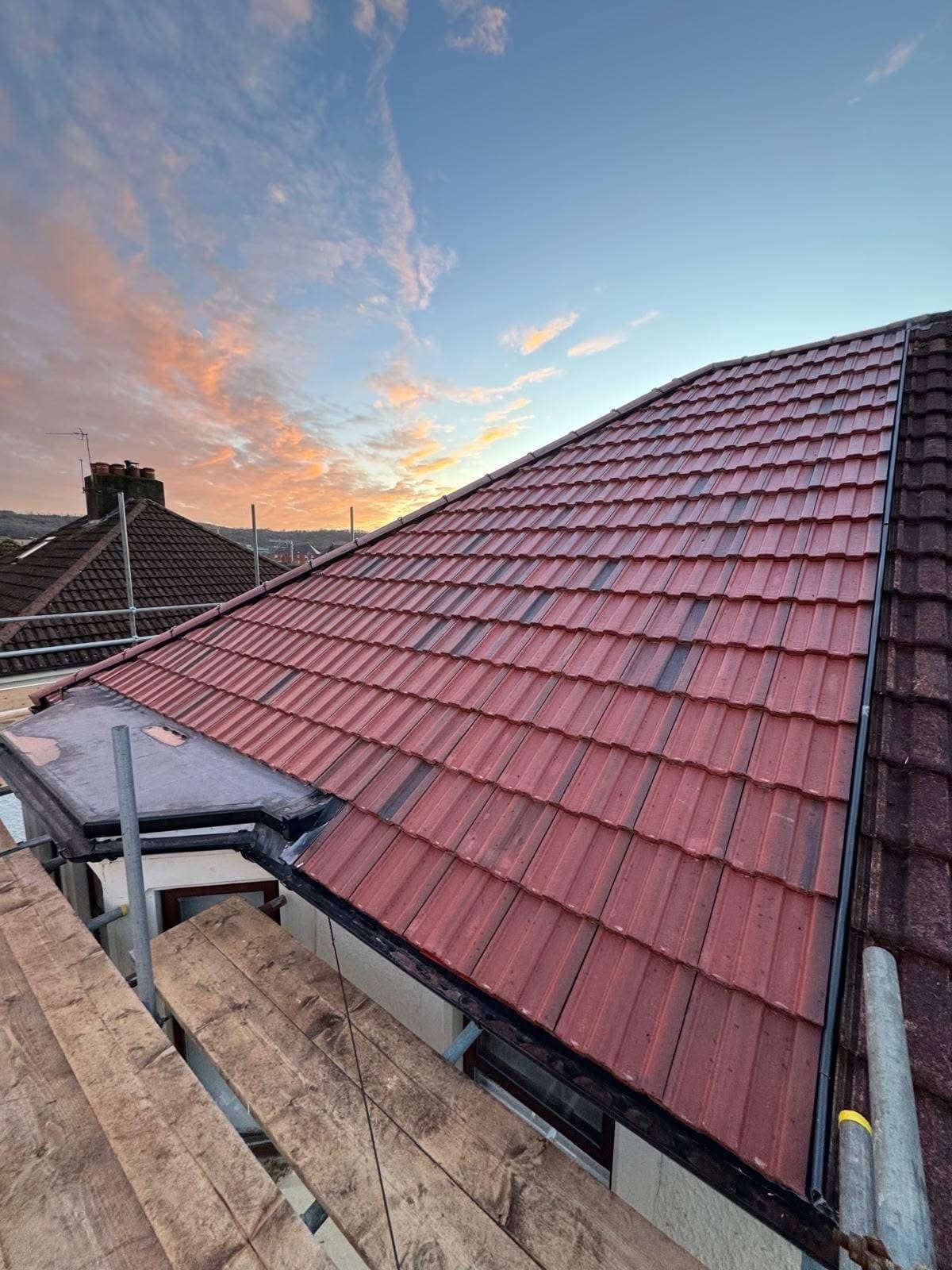A completed roofing and building project by J P Building Services