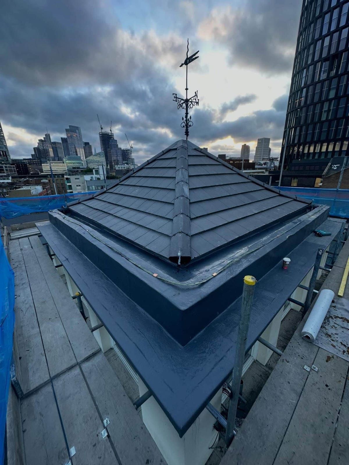 A completed roofing and building project by J P Building Services