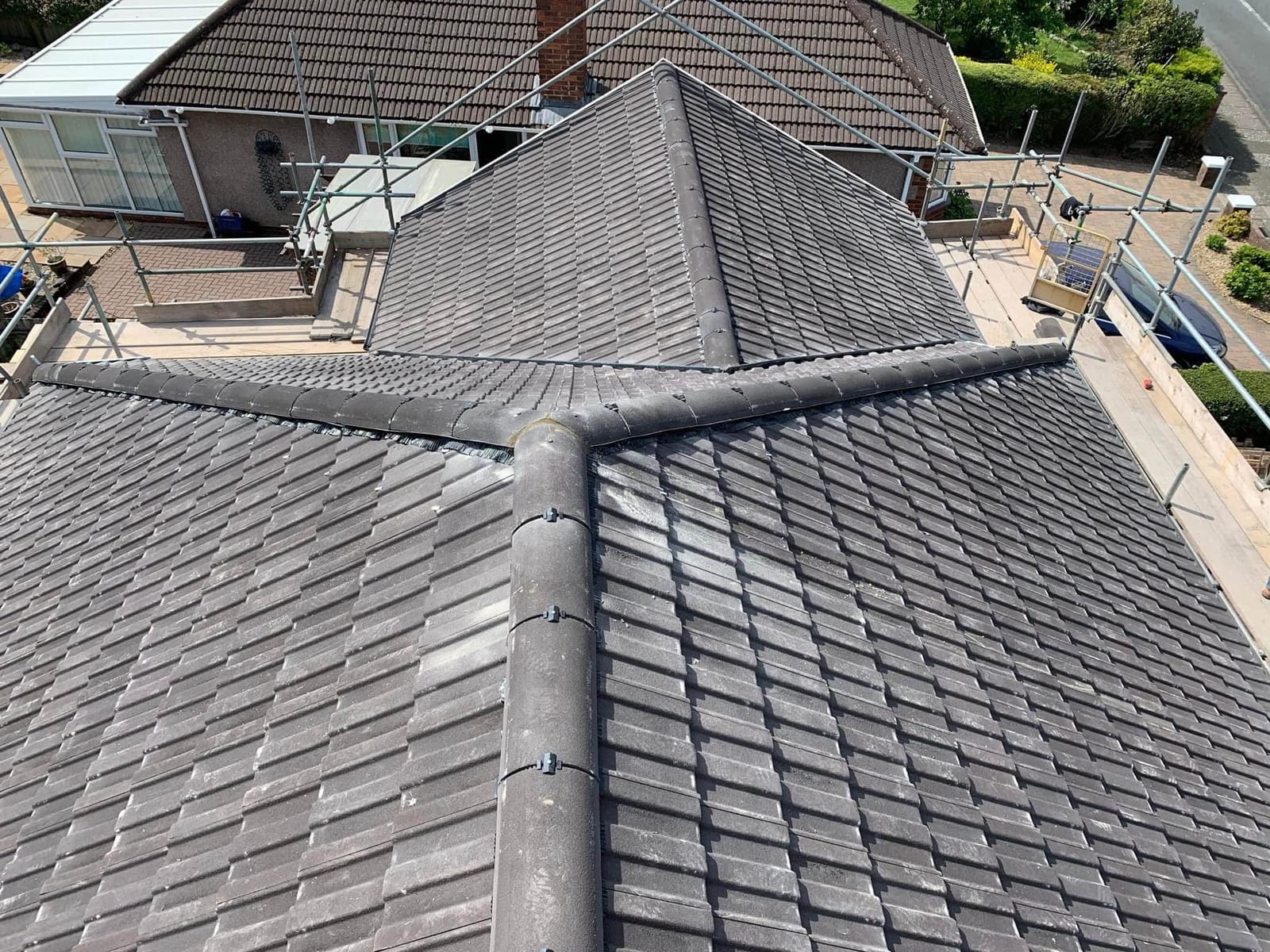 A completed roofing and building project by J P Building Services