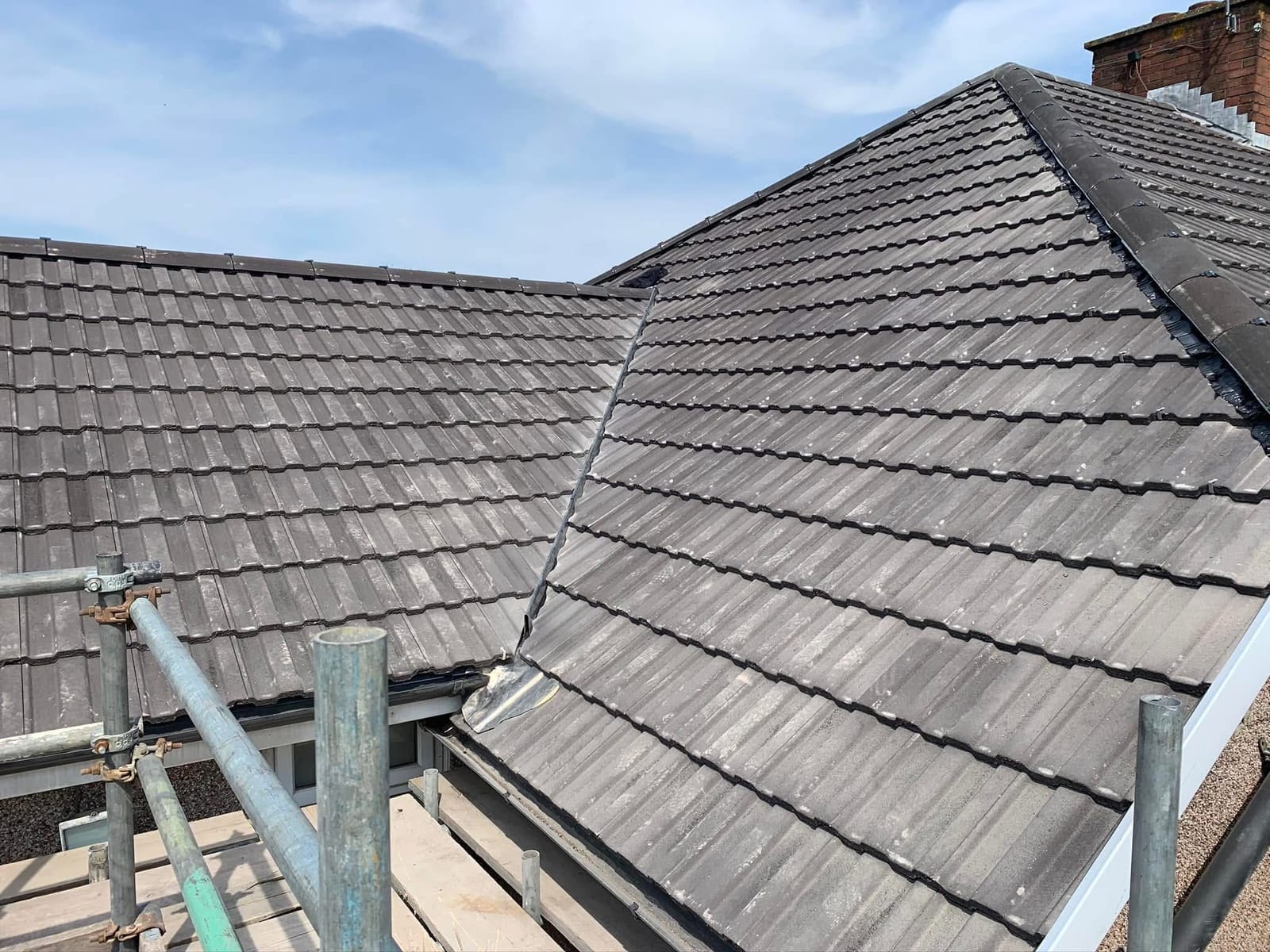 A completed roofing and building project by J P Building Services