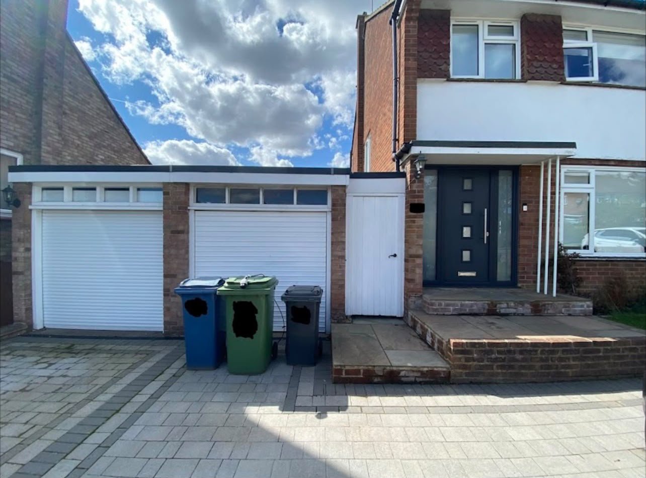 A completed driveway and property frontage by J P Building Services