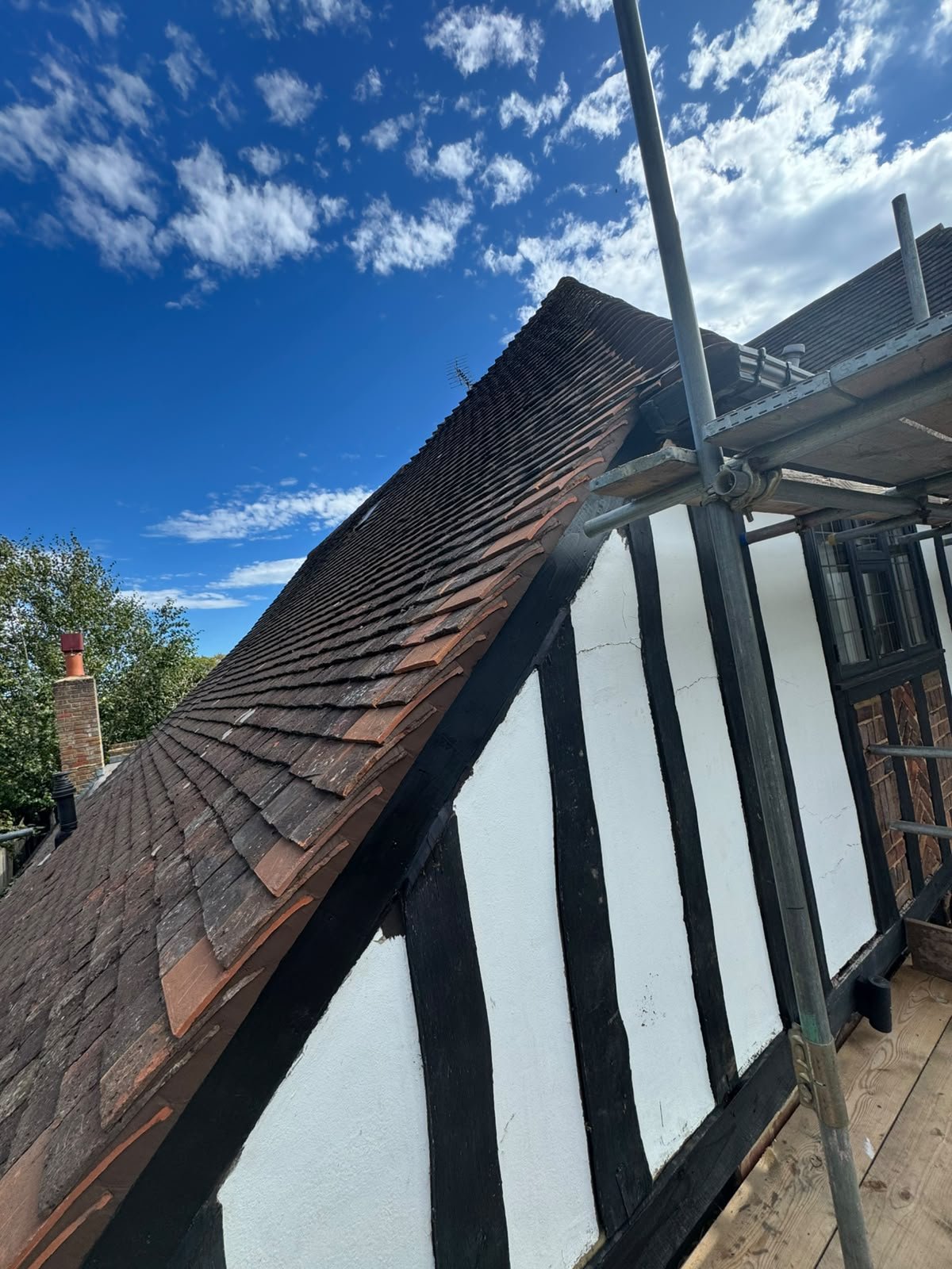 A completed tiled roof by J P Building Services